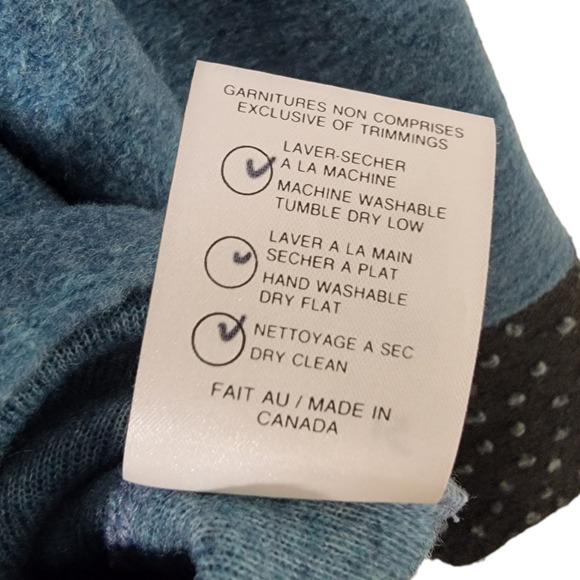 TIB Design Womens Cardigan Sweater Wool Blend Long Sleeve Blue Size L - Picture 8 of 12